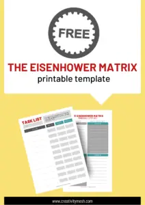 eisenhower matrix template printable